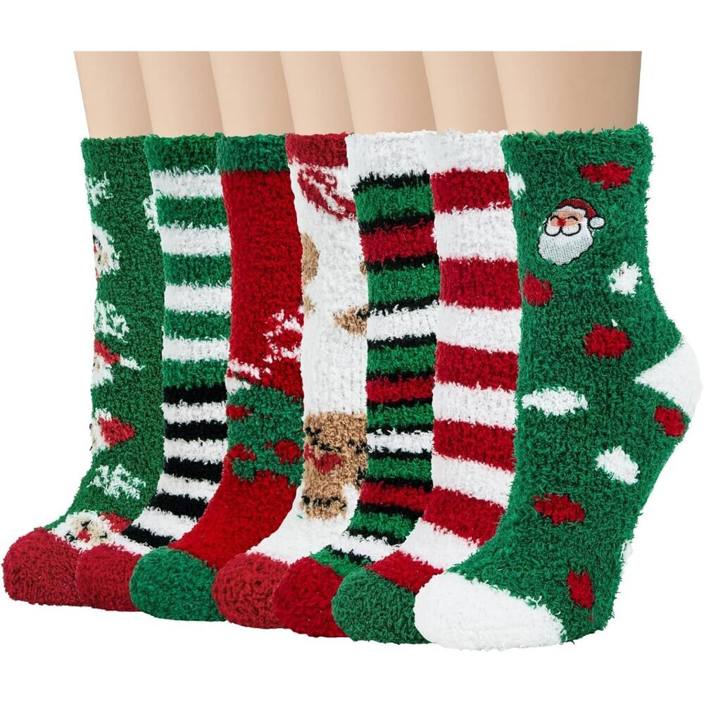 Elastic Fit Women’s Winter Fuzzy Socks - Perfect Gift for Any Occasion